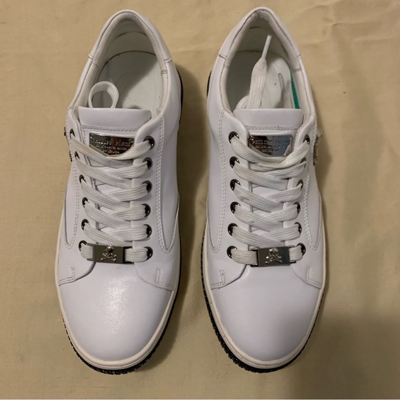Philipp Plein white sneakers with skull and zipper decoration - Picture 2 of 13